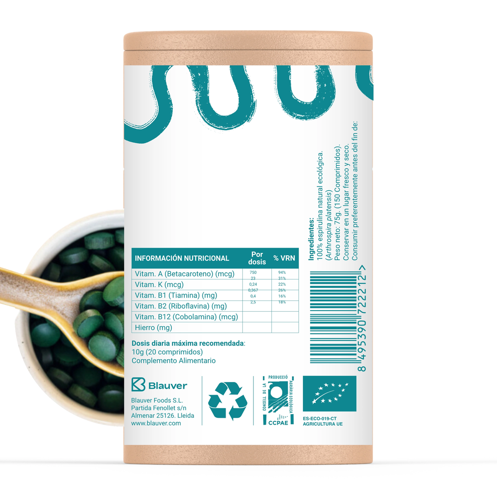 150 Comprimidos Espirulina