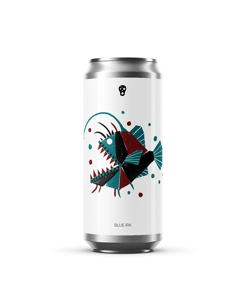 Cerveza IPA azul con espirulina