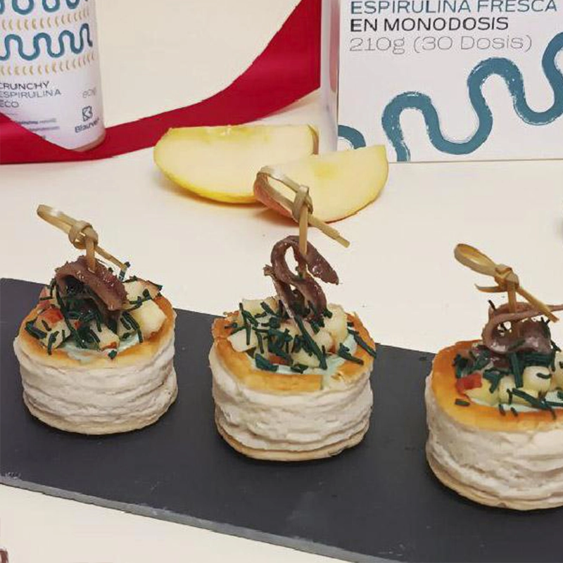 Christmas recipe Spirulina canapés